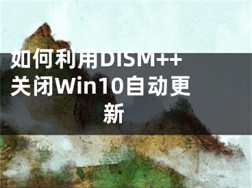 如何利用DISM++关闭Win10自动更新 