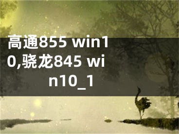 高通855 win10,骁龙845 win10_1