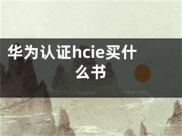 华为认证hcie买什么书