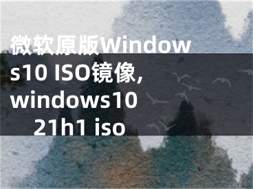 微软原版Windows10 ISO镜像,windows10 21h1 iso