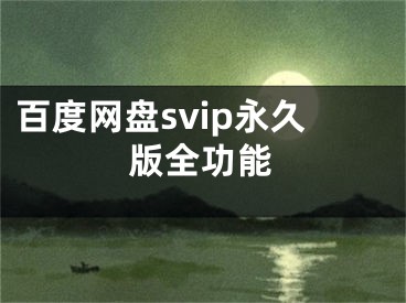 百度网盘svip永久版全功能