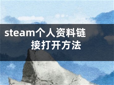 steam个人资料链接打开方法