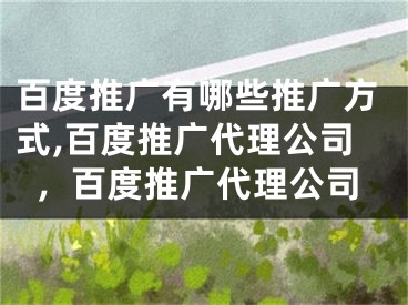 百度推广有哪些推广方式,百度推广代理公司，百度推广代理公司