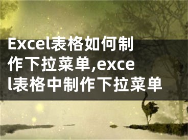 Excel表格如何制作下拉菜单,excel表格中制作下拉菜单