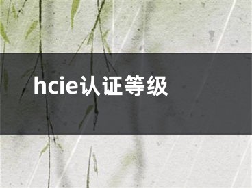 hcie认证等级