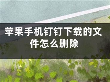 苹果手机钉钉下载的文件怎么删除