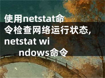 使用netstat命令检查网络运行状态,netstat windows命令