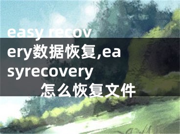 easy recovery数据恢复,easyrecovery怎么恢复文件