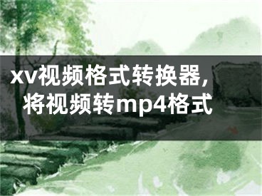 xv视频格式转换器,将视频转mp4格式