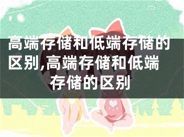 高端存储和低端存储的区别,高端存储和低端存储的区别