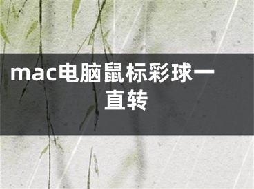 mac电脑鼠标彩球一直转