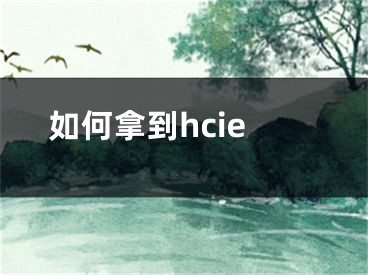 如何拿到hcie