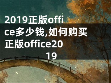 2019正版office多少钱,如何购买正版office2019