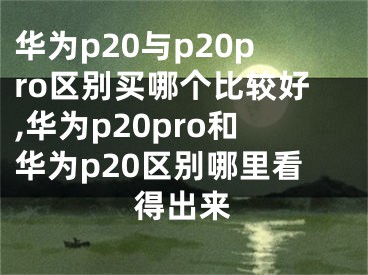 华为p20与p20pro区别买哪个比较好,华为p20pro和华为p20区别哪里看得出来