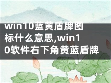 win10蓝黄盾牌图标什么意思,win10软件右下角黄蓝盾牌