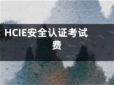 HCIE安全认证考试费