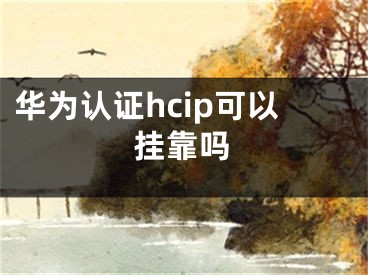 华为认证hcip可以挂靠吗