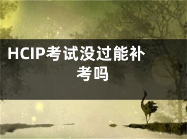 HCIP考试没过能补考吗