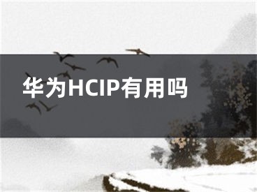 华为HCIP有用吗