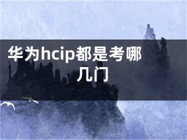 华为hcip都是考哪几门