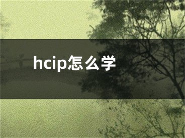 hcip怎么学