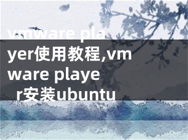 vmware player使用教程,vmware player安装ubuntu 