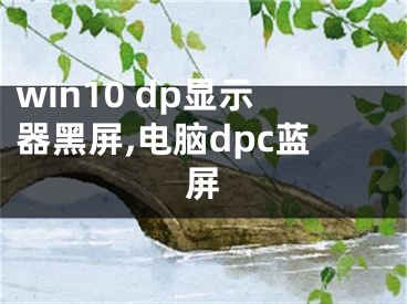 win10 dp显示器黑屏,电脑dpc蓝屏