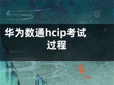 华为数通hcip考试过程