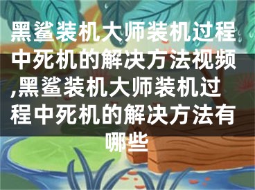 黑鲨装机大师装机过程中死机的解决方法视频,黑鲨装机大师装机过程中死机的解决方法有哪些