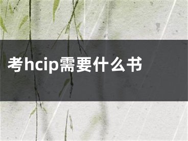 考hcip需要什么书