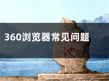 360浏览器常见问题