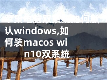 苹果电脑双系统如何默认windows,如何装macos win10双系统