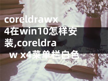 coreldrawx4在win10怎样安装,coreldraw x4菜单栏白色