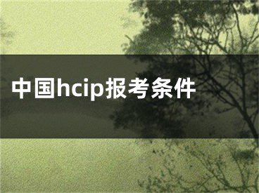 中国hcip报考条件