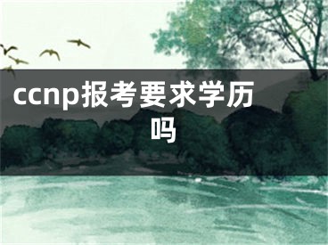 ccnp报考要求学历吗