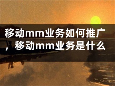 移动mm业务如何推广，移动mm业务是什么