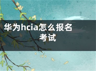 华为hcia怎么报名考试