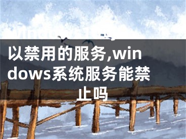 windows10可以禁用的服务,windows系统服务能禁止吗