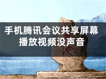 手机腾讯会议共享屏幕播放视频没声音