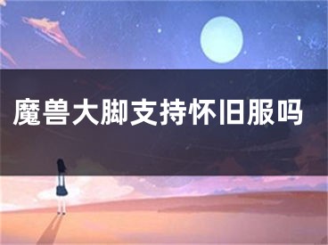 魔兽大脚支持怀旧服吗