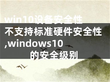 win10设备安全性不支持标准硬件安全性,windows10的安全级别