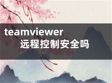 teamviewer远程控制安全吗