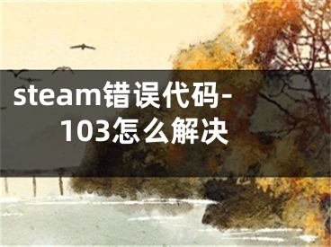 steam错误代码-103怎么解决