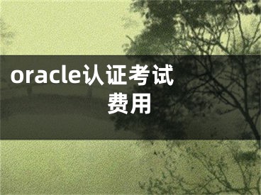 oracle认证考试费用