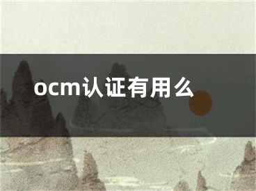 ocm认证有用么