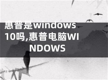 惠普是windows10吗,惠普电脑WINDOWS