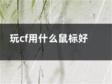 玩cf用什么鼠标好