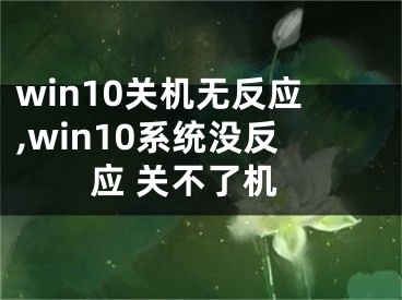 win10关机无反应,win10系统没反应 关不了机