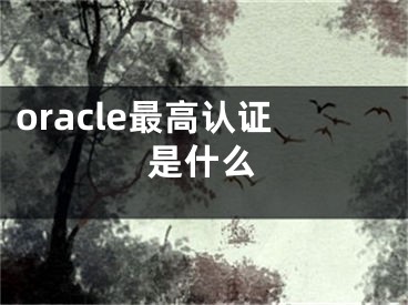 oracle最高认证是什么