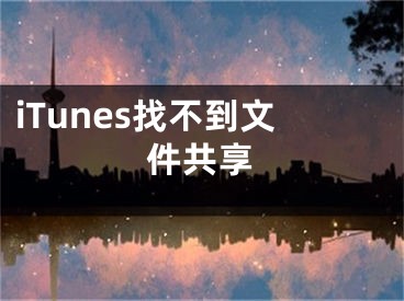 iTunes找不到文件共享